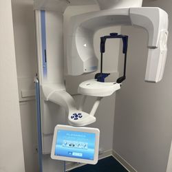 We have an extra low-dose radiation xray machine that also takes CBCT scans to evaluate the jaw in 3D