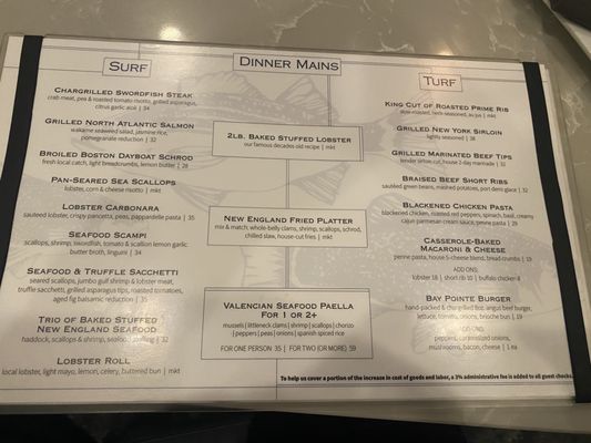 Menu photo 2 Bay Pointe Waterfront Restaurant Quincy, MA Menu photo 2 Bay Pointe Waterfront Restaurant Quincy, MA