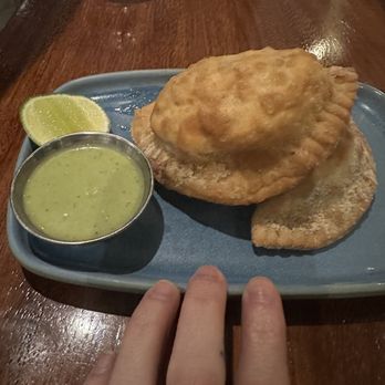 T'zunun - Corn and cheese empanada... ok but wanna try one more time - Cocktail Bars Near Me - Pleasant Hill, California T'zunun - Corn and cheese empanada... ok but wanna try one more time - Cocktail Bars Near Me - Pleasant Hill, California