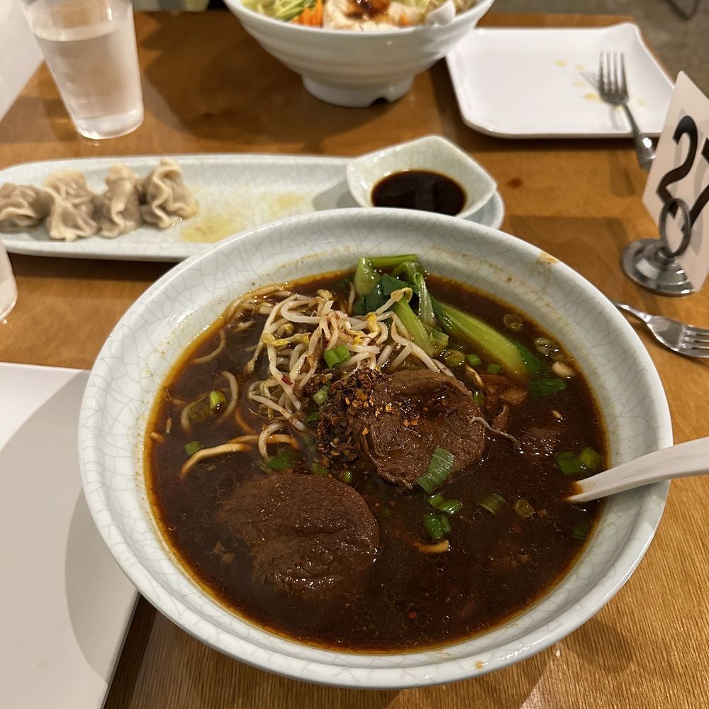 Hello Dumpling - Braised Beef Soup Noodle, Grilled Chicken Noodle Soup, beef & onion dumpling (boiled) - Noodles Near Me - Dallas, Texas Hello Dumpling - Braised Beef Soup Noodle, Grilled Chicken Noodle Soup, beef & onion dumpling (boiled) - Noodles Near Me - Dallas, Texas