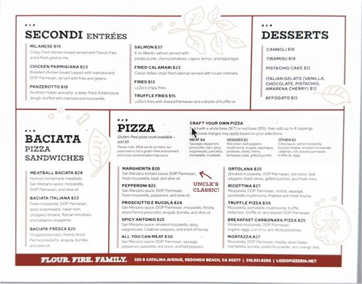 Menu photo 3 LoZio Osteria Redondo Beach, CA Menu photo 3 LoZio Osteria Redondo Beach, CA