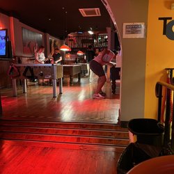 The Hideout - View from the desk.  Only 4 tables in the American section downstairs.