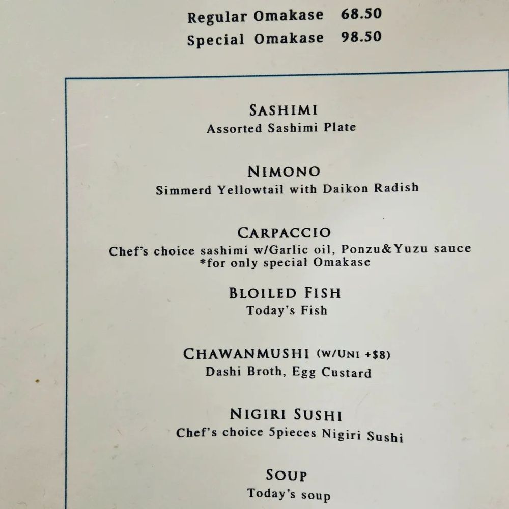 Toshi Sushi - Omakase menu - Japanese Near Me - Gardena, California Toshi Sushi - Omakase menu - Japanese Near Me - Gardena, California