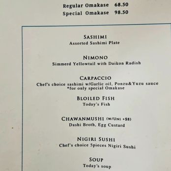 Toshi Sushi - Omakase menu - Japanese Near Me - Gardena, California