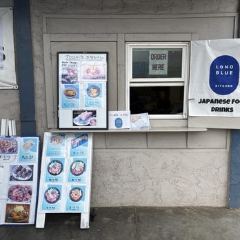 Lono Blue Kitchen - a window and menus - Japanese Near Me - Kahului, Hawaii