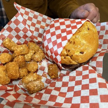 Texas Lil's Mesquite Grill - Husband ordered the brisket and he loved it! Tator tots were crispy but not amazing - Barbeque Near Me - Temecula, California