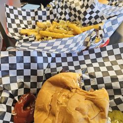 Digger's Diner - Concord - BALLPARK FRIES BLEU BACON CHEESE BURGER