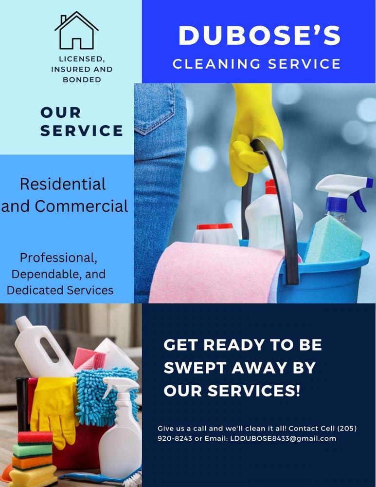 DUBOSE’S CLEANING SERVICE Hueytown, Alabama Home Cleaning Phone