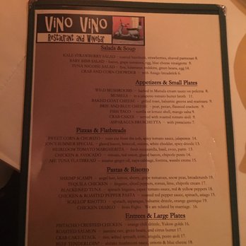 Vino Vino - Menu - Salad Near Me - Columbus, Ohio Vino Vino - Menu - Salad Near Me - Columbus, Ohio