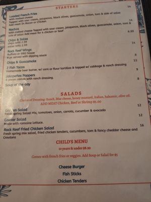 Menu photo 5 Rock Reef Cafe Torrey, UT