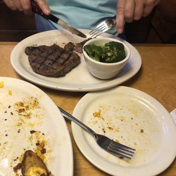 Texas Roadhouse - Sirloin steak with broccoli for hubby - Steakhouses Near Me - Brooksville, Florida