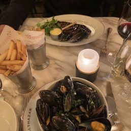 Clams and steak Clams and steak
