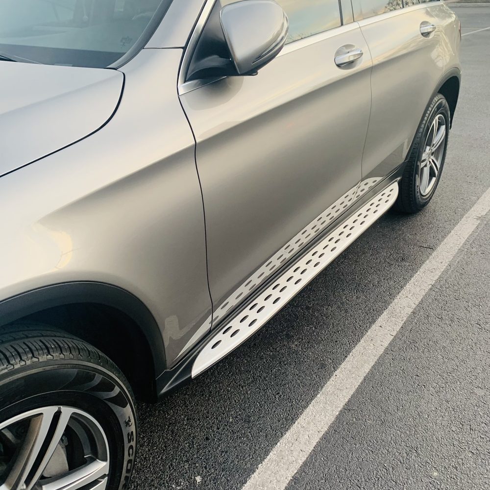 Mercedes ...running boards installed at Caliber Collision