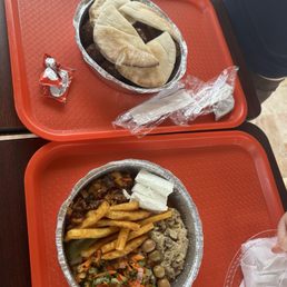 Falafel and royal salad