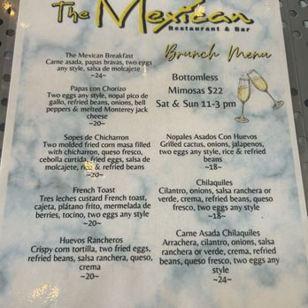The Mexican Restaurant and Bar - Brunch menu - Mexican Near Me - Hayward, California The Mexican Restaurant and Bar - Brunch menu - Mexican Near Me - Hayward, California