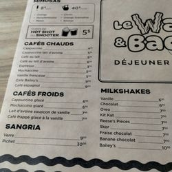 Le Wake & Bacon - Beverages menu (1)