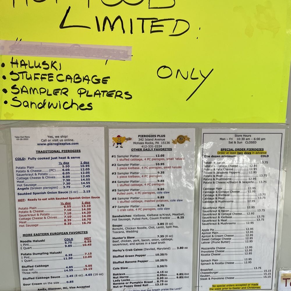 Pierogies Plus - Polish Near Me - McKees Rocks, Pennsylvania Pierogies Plus - Polish Near Me - McKees Rocks, Pennsylvania