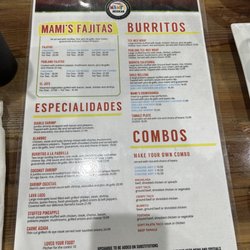 Mami's Mexican - Menu
