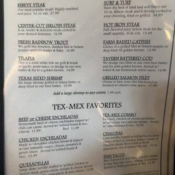 Billy Gene's Restaurant - Menu - New American Near Me - Kerrville, Texas