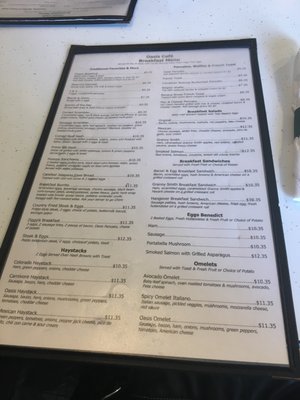 Menu photo 8 Oasis Cafe Stillwater, MN