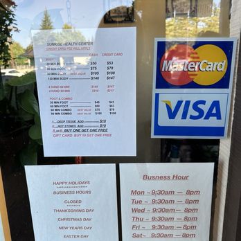 Sunrise Health Center - Menu services - Massage Near Me - Martinez, California Sunrise Health Center - Menu services - Massage Near Me - Martinez, California
