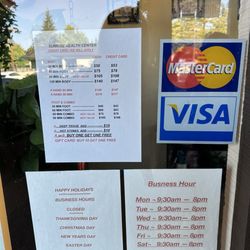 Sunrise Health Center - Menu services