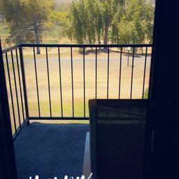 The view from the living room and room balcony