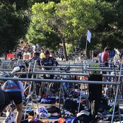 California International Triathlon - Swim to bike transition