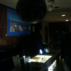 Southworth Planetarium - The dark, science-y lobby.