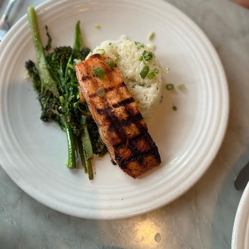 Mizuna - Grilled king salmon - New American Near Me - Spokane, Washington