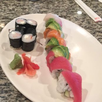 Kyodai Sushi Rock - Rainbow Roll + Philly Roll (top view) - Sushi Bars Near Me - Orange Park, Florida Kyodai Sushi Rock - Rainbow Roll + Philly Roll (top view) - Sushi Bars Near Me - Orange Park, Florida