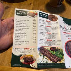 Marias Grill - Menu