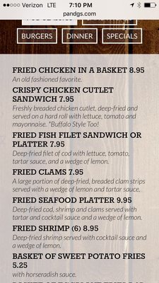 Menu photo 4 P&G’s New Paltz, NY Menu photo 4 P&G’s New Paltz, NY