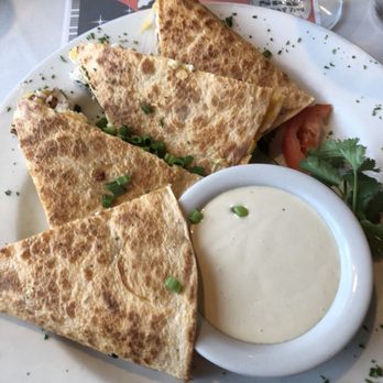 Side Door Cafe - Grilled Chicken Pear , Pecan & Gorgonzola Quesadilla. Get this!!! - New American Near Me - Gleneden Beach, Oregon