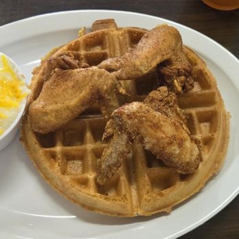 Rusty Pot Café - Waffle,  cheese grits and fried chicken wings - Breakfast & Brunch Near Me - Inglewood, California