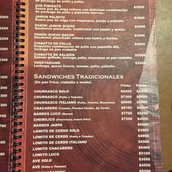 La Fuente Austral - Menu