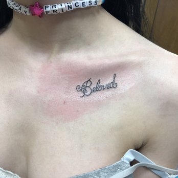 Atomic Tattoo - Immediately after finishing!  Obviously it's a bit red but that faded in a couple minutes.  You can see the line work is great! - Piercing Near Me - Austin, Texas