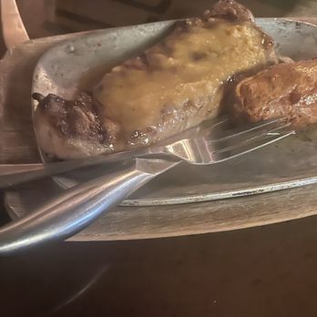 Casagranda's Steakhouse - 14oz NY Strip. Th back fat wasn't great and the demi was requested on the side. Perfectly cooked though! - Steakhouses Near Me - Butte, Montana Casagranda's Steakhouse - 14oz NY Strip. Th back fat wasn't great and the demi was requested on the side. Perfectly cooked though! - Steakhouses Near Me - Butte, Montana