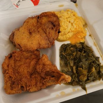 Nikki's Place - Fried pork chops, mac n cheese and collard greens. Great flavor, 8/10 - Southern Near Me - Orlando, Florida Nikki's Place - Fried pork chops, mac n cheese and collard greens. Great flavor, 8/10 - Southern Near Me - Orlando, Florida