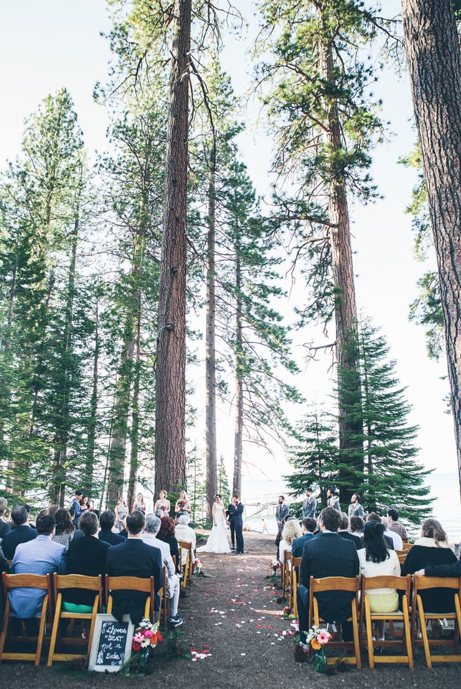 Wedding Ceremony Outside Of Studebaker Cabin April 2014 Yelp