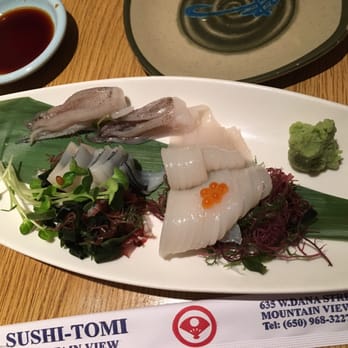 Sushi Tomi - Squid flown in from Tsukiji! - Sushi Bars Near Me - Mountain View, California Sushi Tomi - Squid flown in from Tsukiji! - Sushi Bars Near Me - Mountain View, California