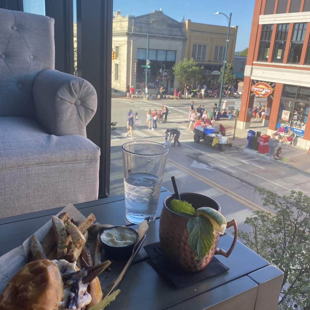Veggie sandwich and Mule Veggie sandwich and Mule