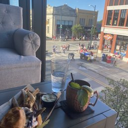 Veggie sandwich and Mule Veggie sandwich and Mule