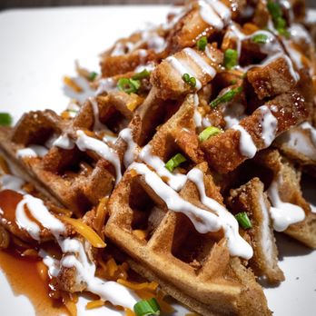 Stacked - Hot Honey Chicken & Waffle - Breakfast & Brunch Near Me - Scarborough, Ontario