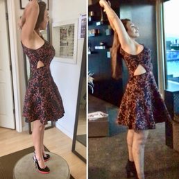 Wayne fitted the dress to my body