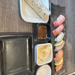 Sushi: Blue Fin, Yellowtail, Salmon Sushi: Blue Fin, Yellowtail, Salmon