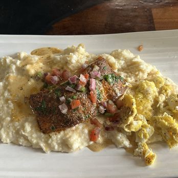 Brandon’s Bistro - Blackened Salmon and Grits - Southern Near Me - Pembroke Pines, Florida