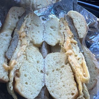 BO's Bagels - Sausage, Egg, and Cheese on Egg Bagel - Bagels Near Me - New York, New York BO's Bagels - Sausage, Egg, and Cheese on Egg Bagel - Bagels Near Me - New York, New York