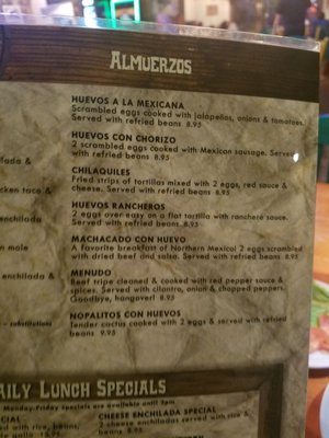 Menu photo 7 El Ranchito Arlington, TX