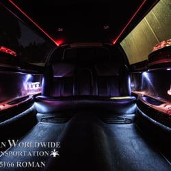 Roman Worldwide Transportation - 6 Passenger Lincoln Stretch Limousine, intimate face to face seating, fully loaded comfort.